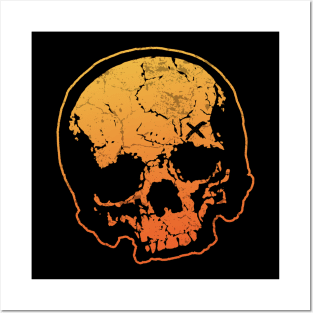 Orange Crush Skull Posters and Art